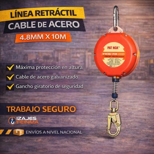 LÍNEA RETRÁCTIL DE CABLE DE ACERO