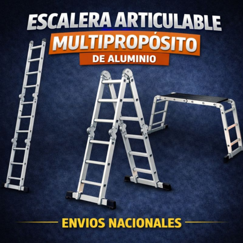 ESCALERA ARTICULABLE MULTIPROPOSITO DE ALUMINIO