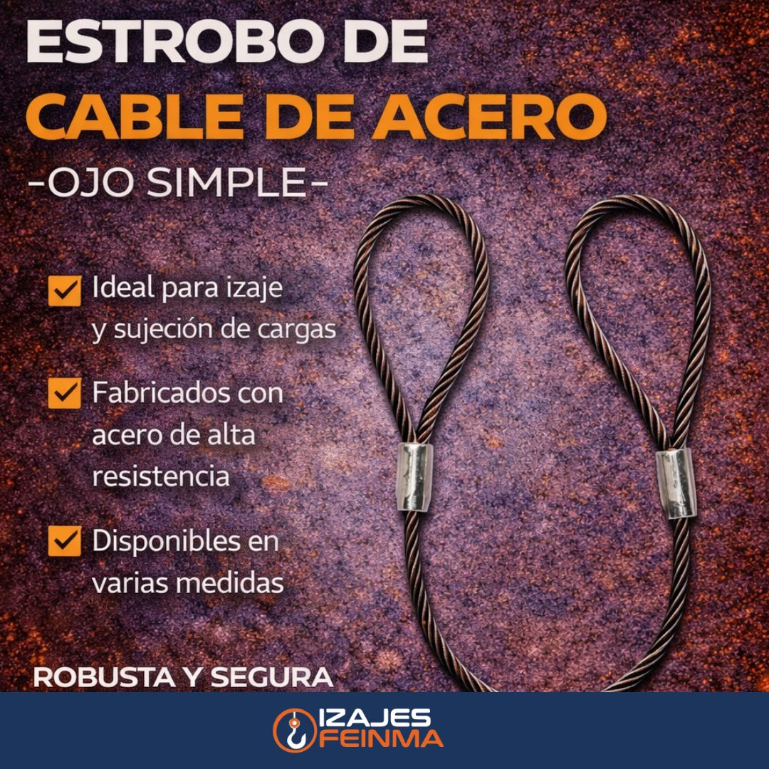 ESTROBO DE CABLE DE ACERO (Ojo Simple)