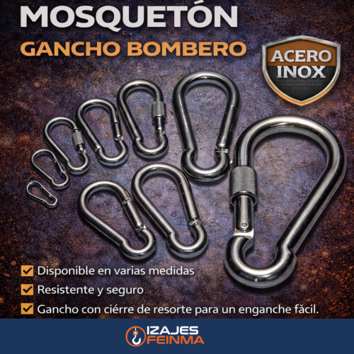 MOSQUETÓN GANCHO BOMBERO