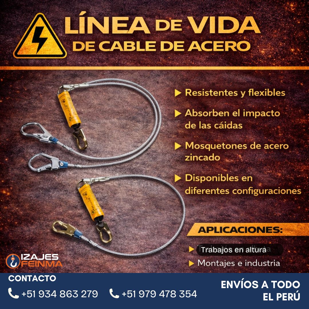 LÍNEA DE VIDA DE CABLE DE ACERO
