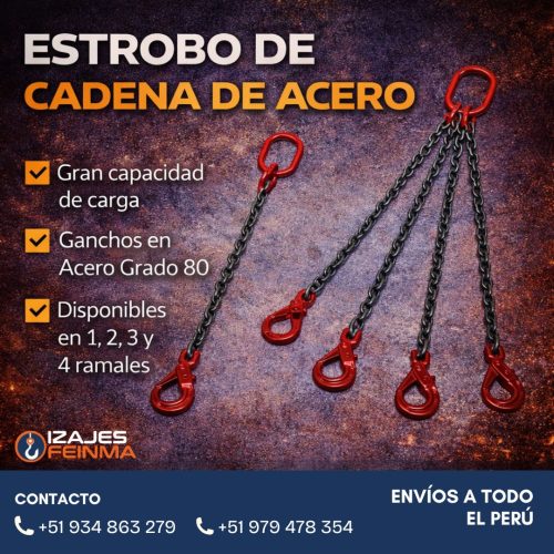 ESTROBO DE CADENA DE ACERO -SHERLOCK (1,2,4 ramales)
